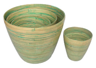 set of 4 bamboo cups