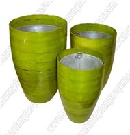 set of 3 bamboo square vases