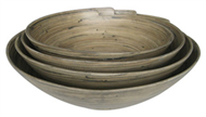 set of 4 bamboo bowls