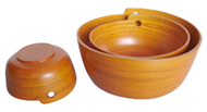 set of 3 bamboo bowls