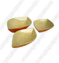 set of 3 bamboo oval bowls
