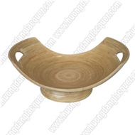Natural bamboo tray for fruit and decor, food safe and elegant