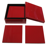 square box with 6 coasters