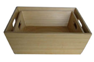 set of 2 rectangular bamboo trays, safety food and eco-friendly