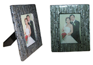 picture frame with seashell inlay