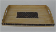rectangle tray with coconut inlay