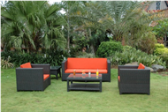 set of PE rattan furniture sofa