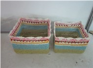 Vietnam Set of 2 Paper yarn Baskets