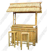 Bamboo Bar counter with roof