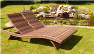set of PE rattan lounges chair