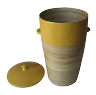 bamboo pot with lid