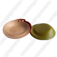 set of 2 bamboo dishes